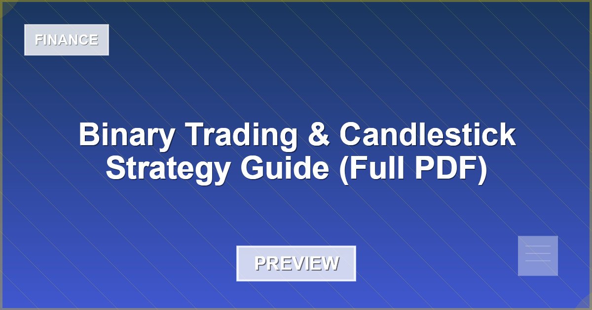 Binary Trading & Candlestick Strategy Guide (Full PDF) - Document Preview